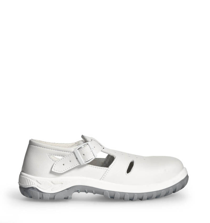 Safety Sandals BASIC 290 Abeba White Gray Sole S1