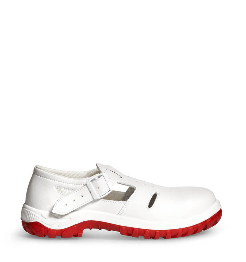 Safety Sandals BASIC 290 Abeba White Red Sole S1