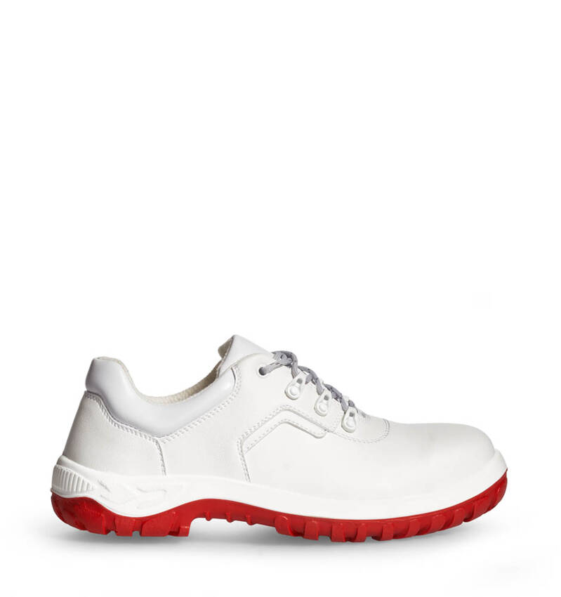 Safety Shoes BASIC 367 Abeba White Red Sole S2